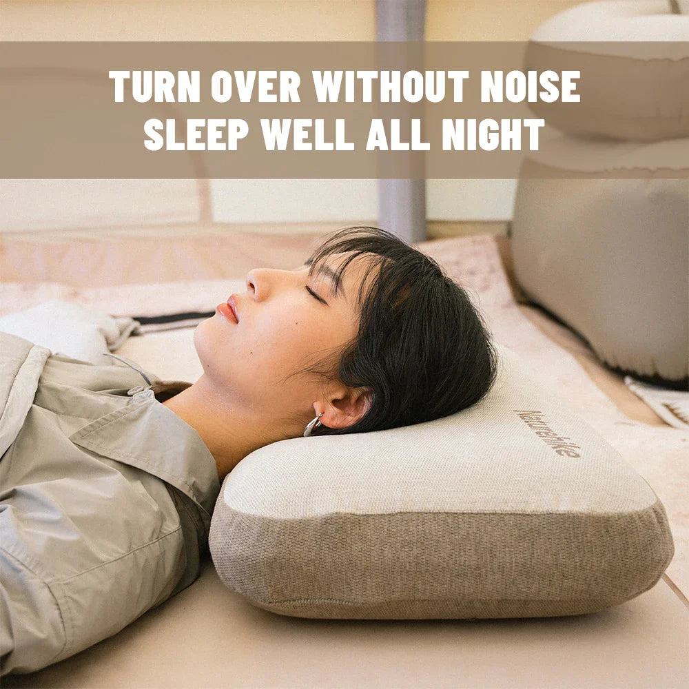 NNEOBA Memory Foam Comfort Square Pillow for Camping & Travel