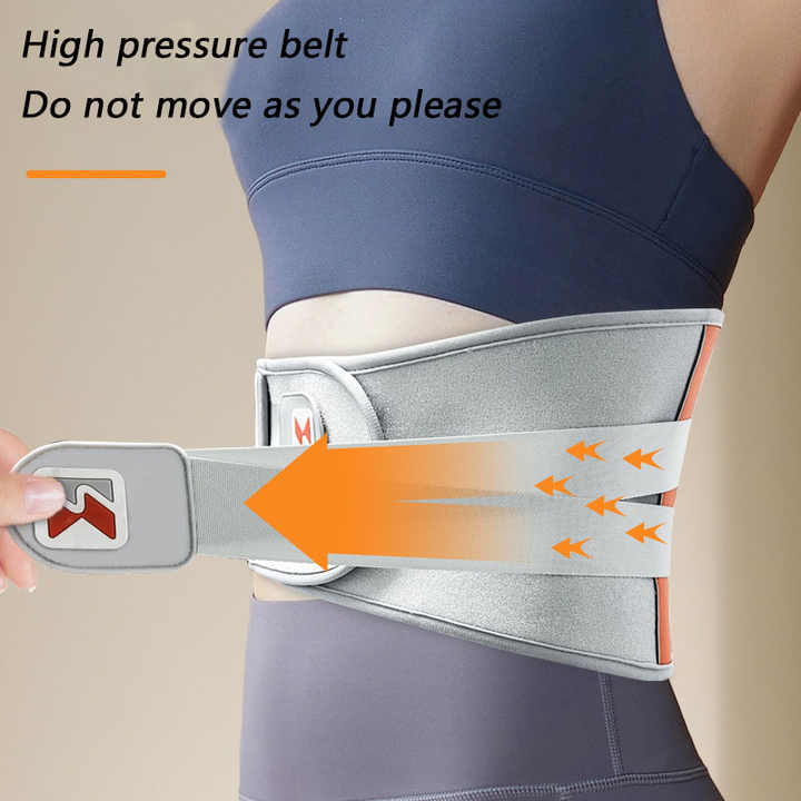 NNEDSZ Dark Blue Wireless Heated Waist Massager with Lumbar Support - Smart Back Pain Relief Device