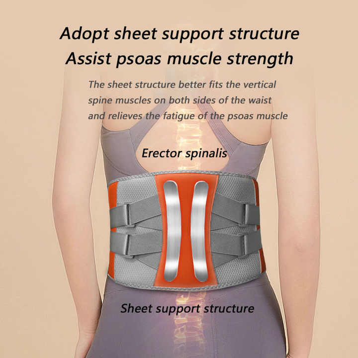 NNEDSZ Dark Blue Wireless Heated Waist Massager with Lumbar Support - Smart Back Pain Relief Device