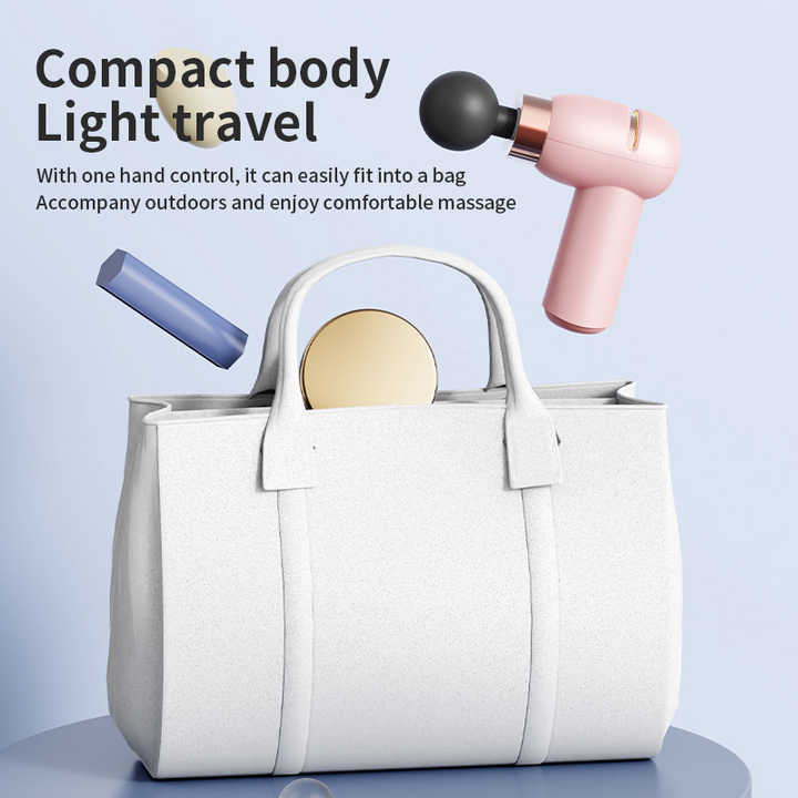 NNEDSZ LC-005-Purple Portable Mini Massage Gun - Quiet Muscle Massager with 6 Speeds