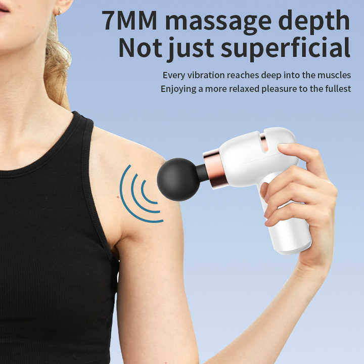NNEDSZ LC-005-Purple Portable Mini Massage Gun - Quiet Muscle Massager with 6 Speeds